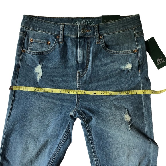 NEW High Rise Skinny Jeans Distressed Blue Size 6 Wild Fable NWT - Picture 9 of 14